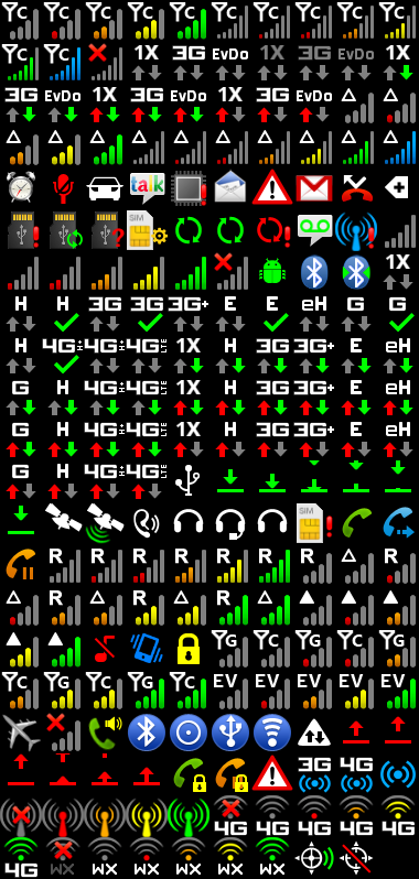 380x798 Htc Sensation Notification Icons Pack For Android