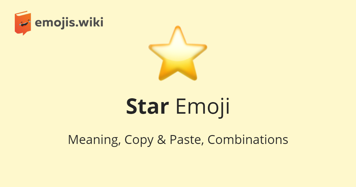 1200x630 Star Emoji Meaning, Copy Paste