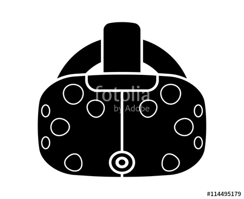 500x409 Virtual Reality Vr Gaming Headset Goggles With Sensors Flat Icon