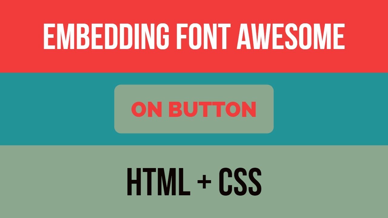 1280x720 Embedding Font Awesome Icon On Button
