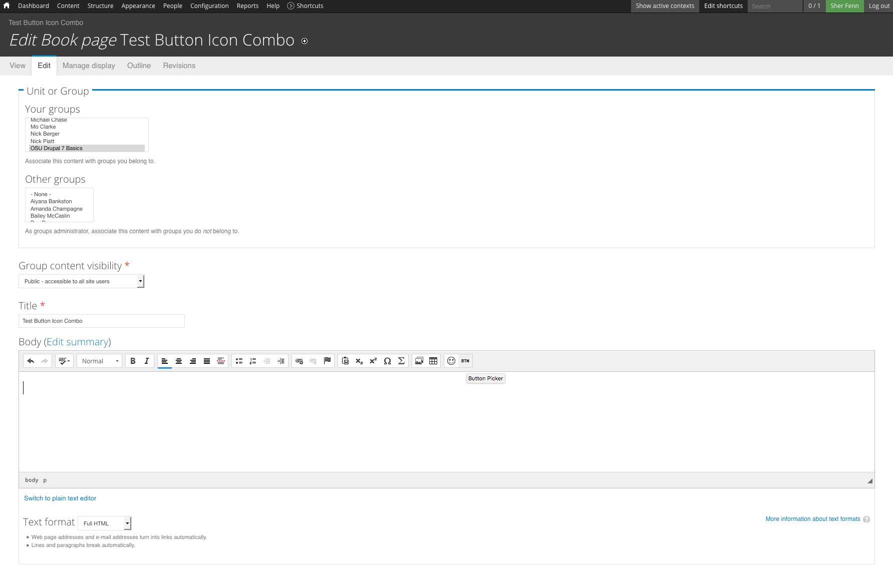 1783x1143 Add An Icon To A Button Osu Drupal Web Technology Training