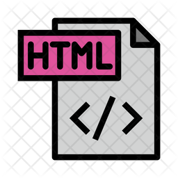 256x256 Html Icon Of Colored Outline Style