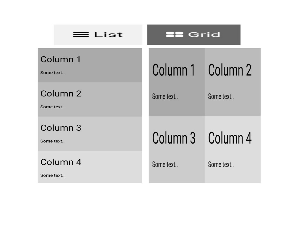 1024x768 List Grid View Html