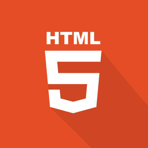 512x512 Front End, Html, Long Shadow, Markup Language, Technologies, Web