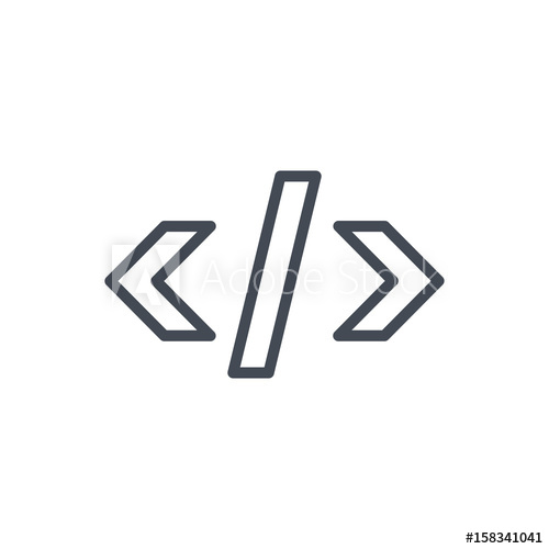 500x500 Seo Html Code Meta Tag Line Icon