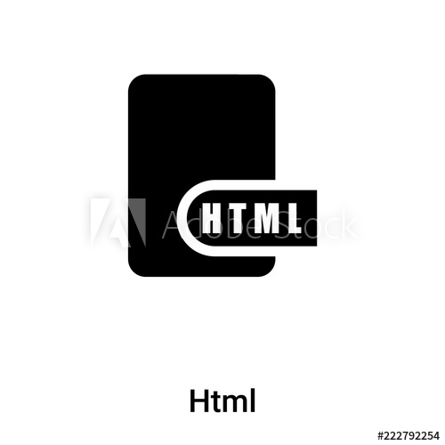 500x500 Html Icon Vector Isolated On White Background, Logo Concept