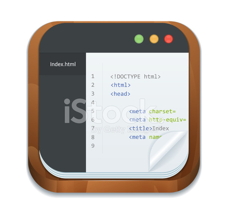 468x440 Html Icon Stock Vector