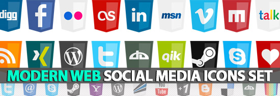 550x190 Web Social Icons Set Logo Style Icons Graphic Design