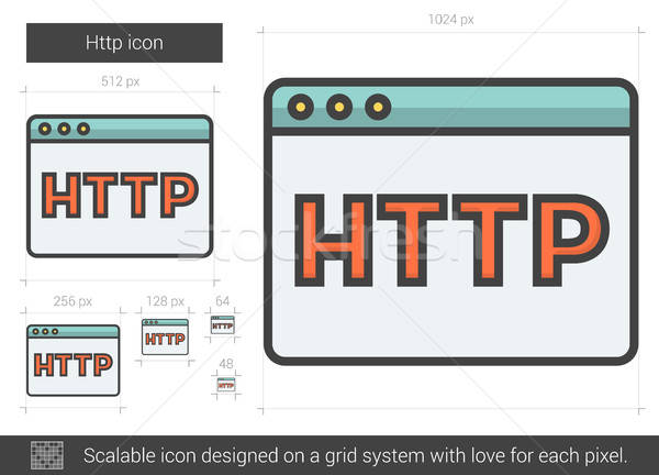 600x432 Http Line Icon Vector Illustration Andrei Krauchuk