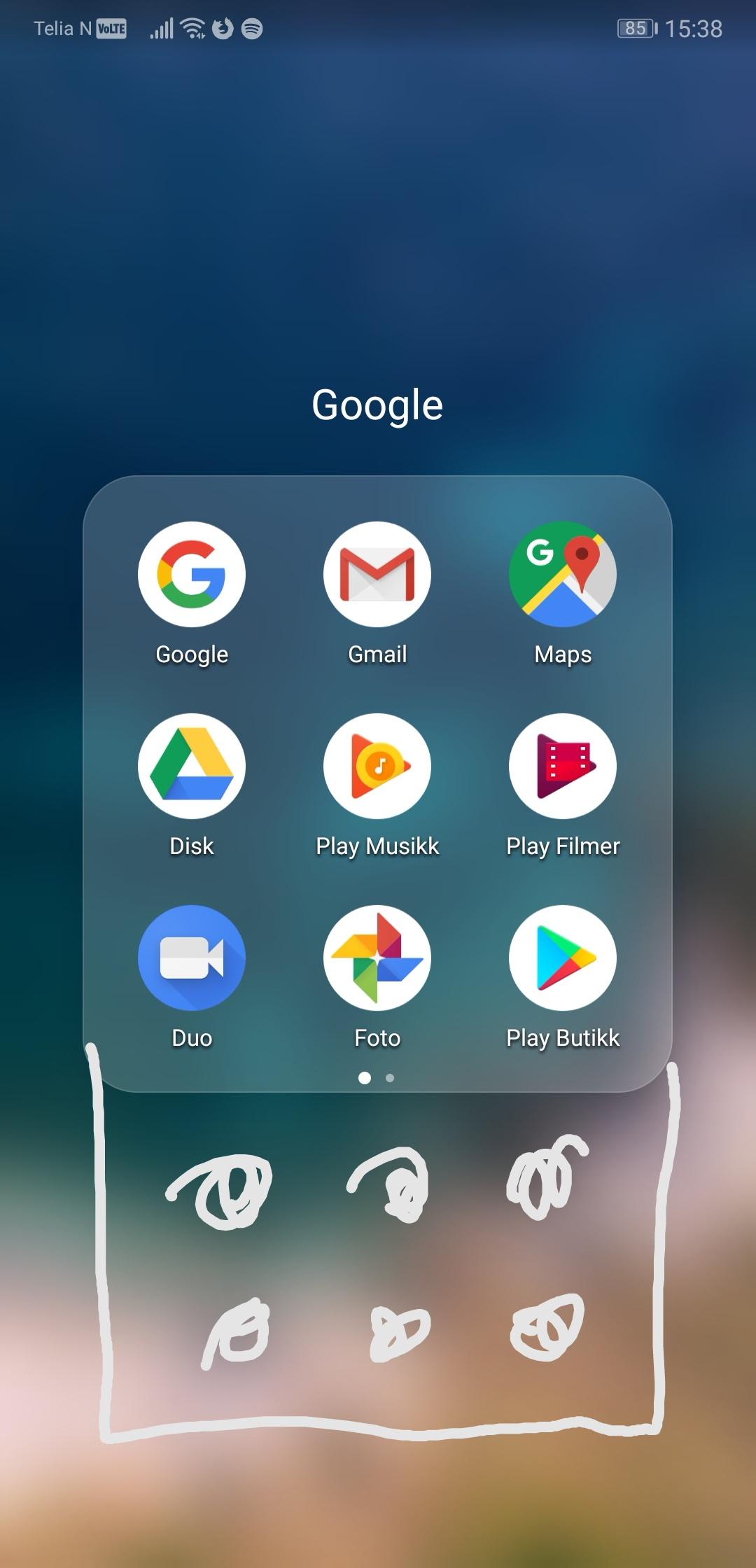 1080x2240 Is There Anyway To Add Rows Inside Folder Instead Pages, Huawei