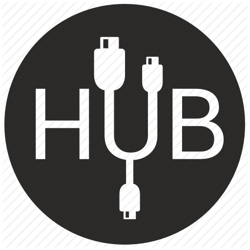 512x512 Cable, Hub, Label, Round Icon