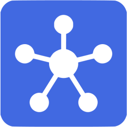 256x256 Royal Blue Hub Icon