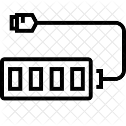 256x256 Usb Hub Icon Of Line Style