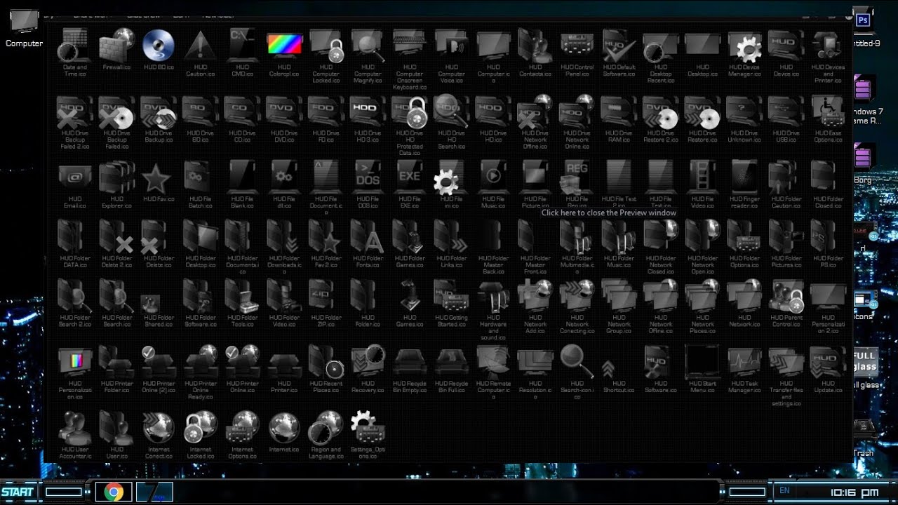 1280x720 Hud White Icons Pack