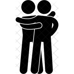 256x256 Hug Icon Of Glyph Style