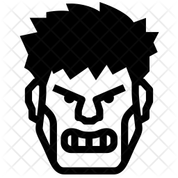 256x256 Hulk Icon Of Glyph Style