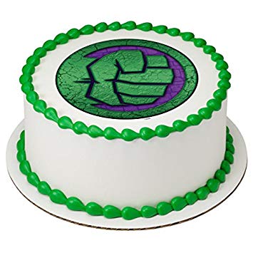 355x355 Mavel's Avengers Hulk Icon Licensed Edible Round