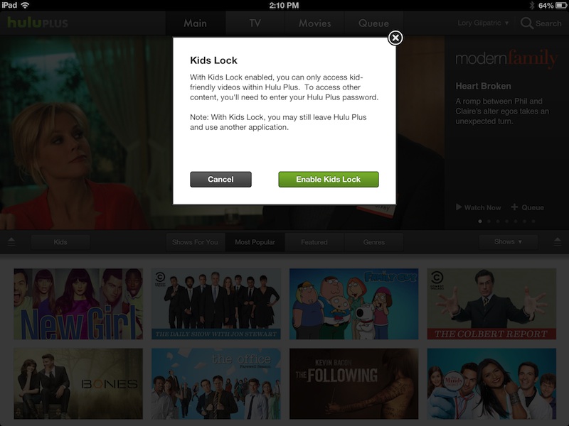 Hulu Plus Introduces Kids Lock On The Ipad 800x600 Hulu Plus Introduces Kids Lock On The Ipad