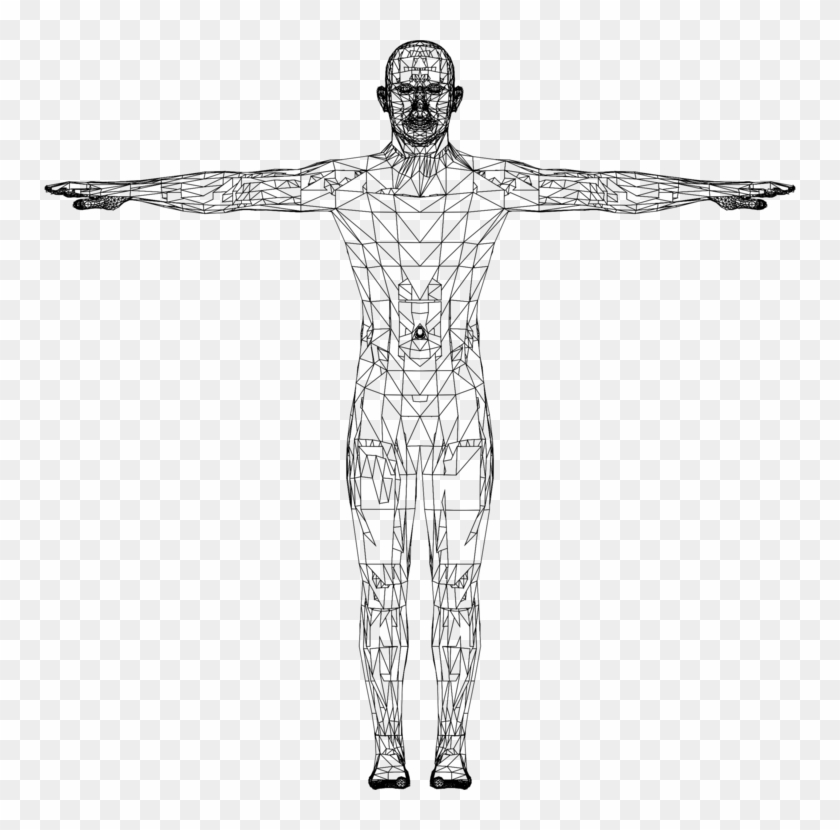 840x830 Website Wireframe Human Wire Frame Model Low Poly Diagram