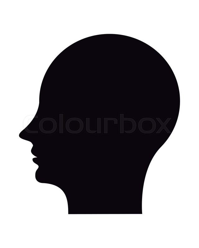 640x800 Flat Design Human Head Profile Icon Stock Vector Colourbox