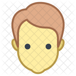 256x256 Human Head Icon Of Colored Outline Style