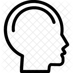 256x256 Human Head Icon Of Line Style
