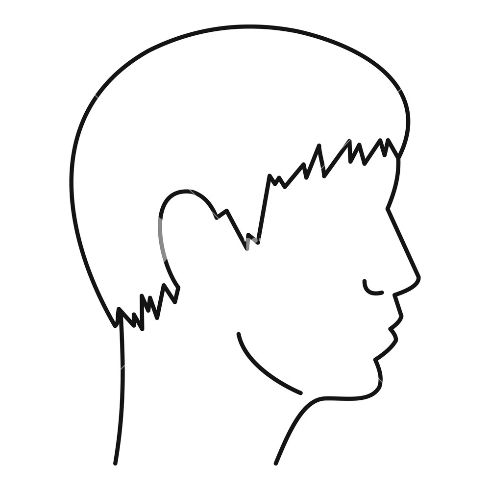 1000x1000 Human Head Icon Outline Illustration Of Human Head Vector Icon