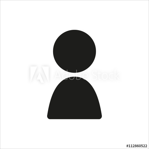 500x500 Black Human Icon In Simple Design