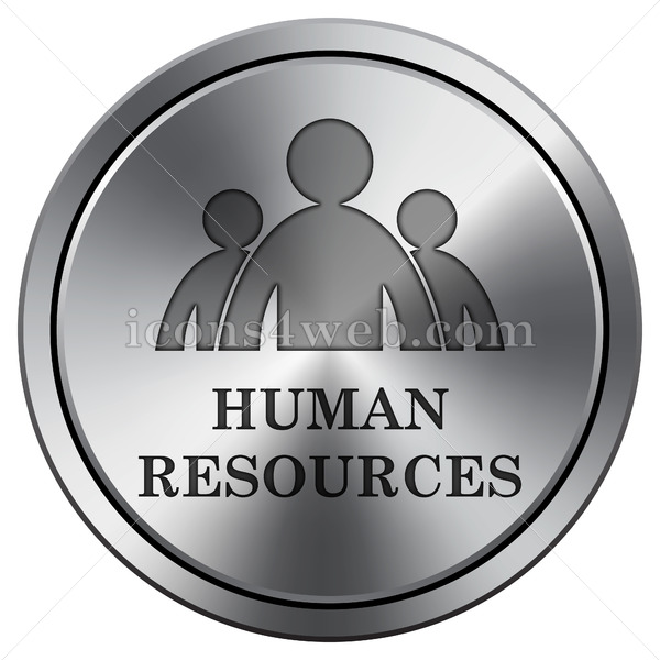 600x600 Human Resources Icon Round Icon Imitating Metal