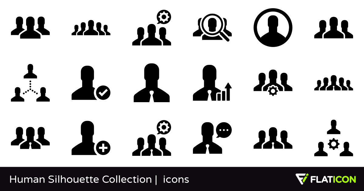 1200x630 Human Silhouette Collection Free Icons
