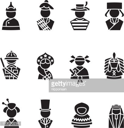 408x420 Human Silhouettes Icon Set Premium Clipart