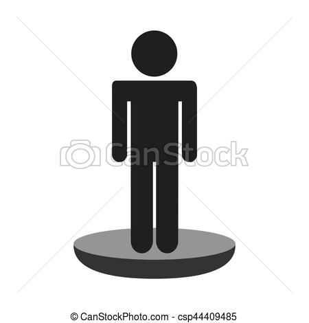 450x470 Human Figure Silhouette Icon Vector Illustration Design