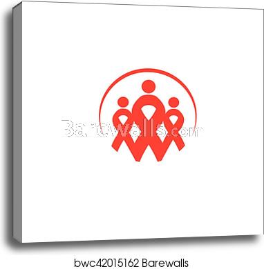 382x390 Isolated Red Ribbons Disease Awareness Round Shape Human