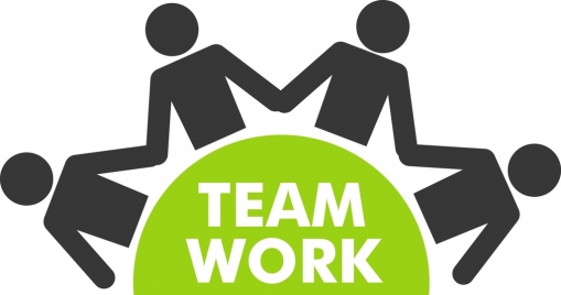 509x268 Team Work Concept Design Human Icons Silhouette Style Vectors