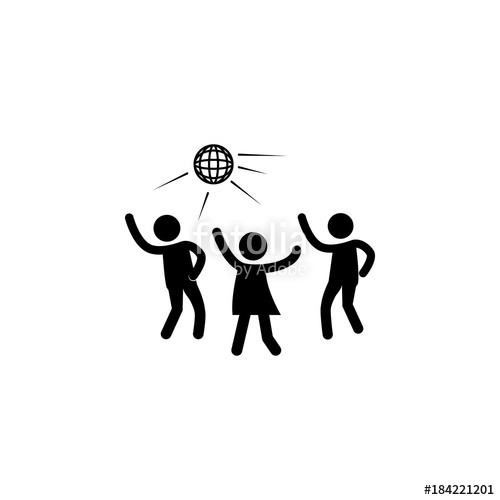 500x500 Disco Party Silhouette Icon Night Club Icon Element Of Human