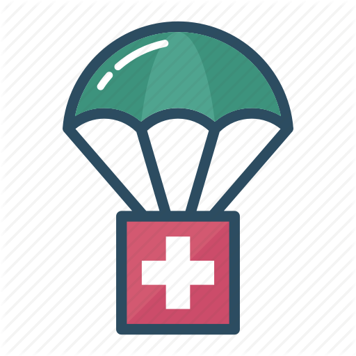 512x512 Assistance, First Aid, Humanitarian, Medicine, Parachute, Pharmacy
