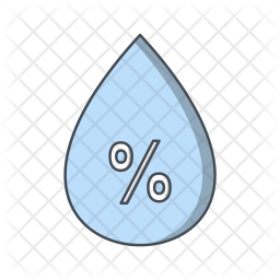 256x256 Humidity Icon Of Colored Outline Style