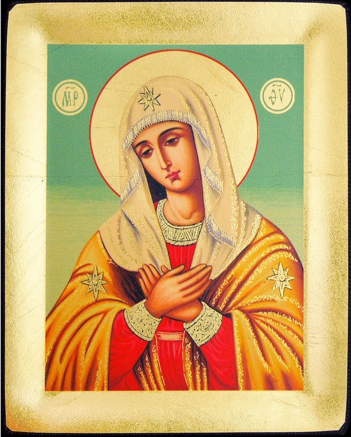 684x850 Virgin Mary Extreme Humility, Serigraph Orthodox Icon