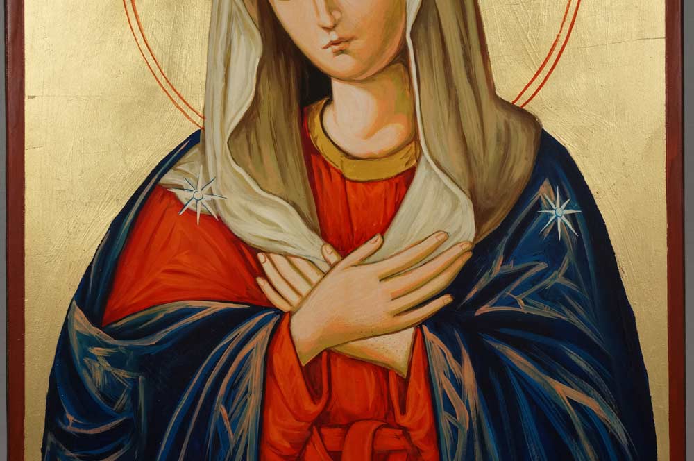 1000x664 Virgin Of Extreme Humility Large Hand Painted Icon