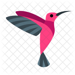 256x256 Hummingbird Icon Of Flat Style