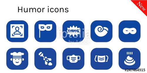 500x250 Humor Icon Set Stock Image And Royalty Free Vector