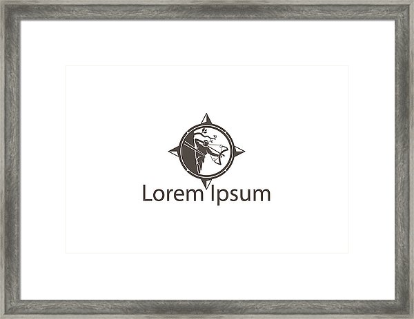 600x463 Hunter Icon Man With A Bow Climbing On A Rock Framed Print