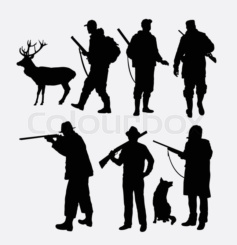 776x800 Hunter Silhouettes Good Use For Stock Vector Colourbox