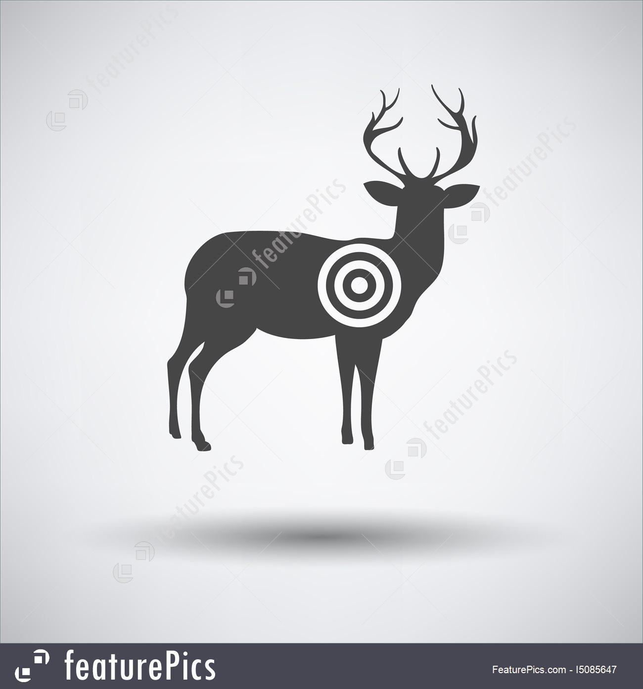 1300x1392 Illustration Of Deer Hunting Icon