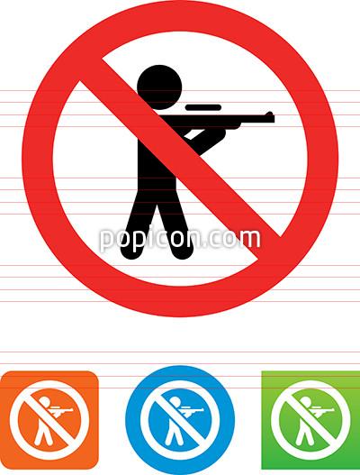 400x527 No Hunting Icon