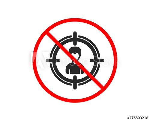 500x405 No Or Stop Head Hunting Icon Business Target Or Employment Sign