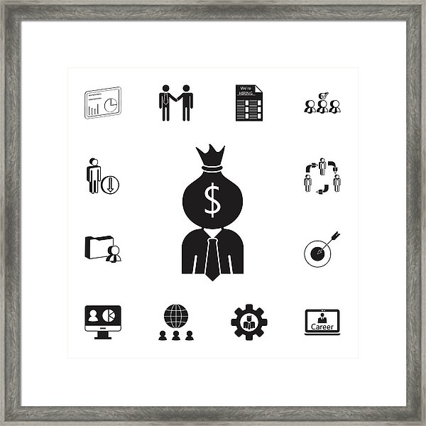 600x600 The Head Of An Employee In The Form Of A Money Bag Icon Detailed