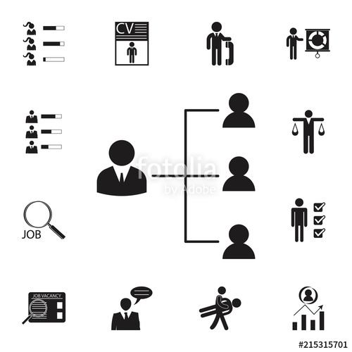 500x500 Working Hierarchy Icon Detailed Set Of Hr Heat Hunting Icons