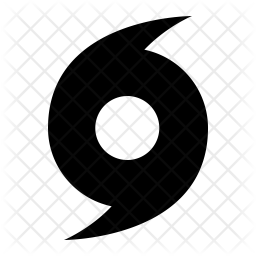 256x256 Hurricane Icon Of Glyph Style