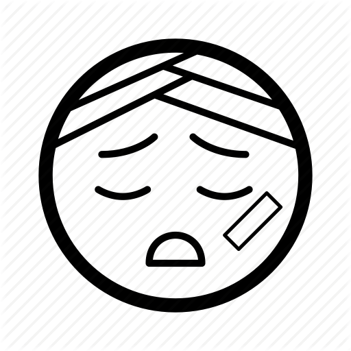 512x512 Emoji, Emoticon, Hurt, Ill, Injured, Sick, Smiley Icon